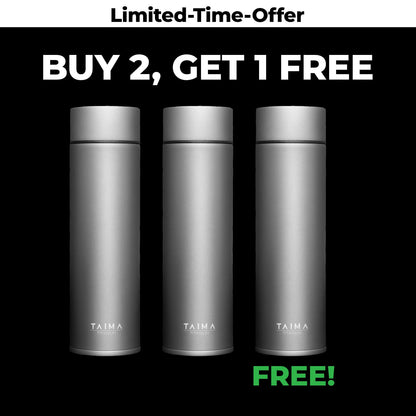 Taima® 100% Pure Titanium Water Bottle - Drink Clean, Live Better.