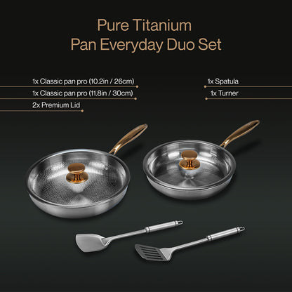 Pure Titanium Pan Everyday Duo Set (6 Piece)