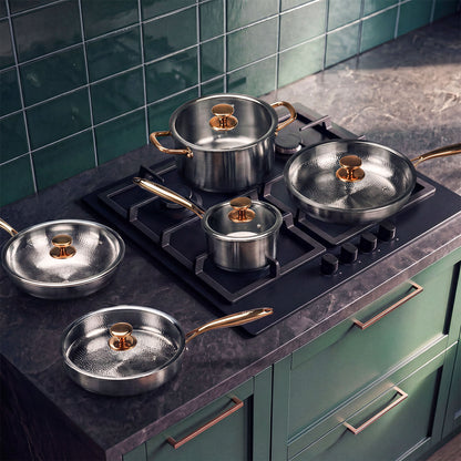 Pure Titanium Complete Cookware Set (14 Pieces)