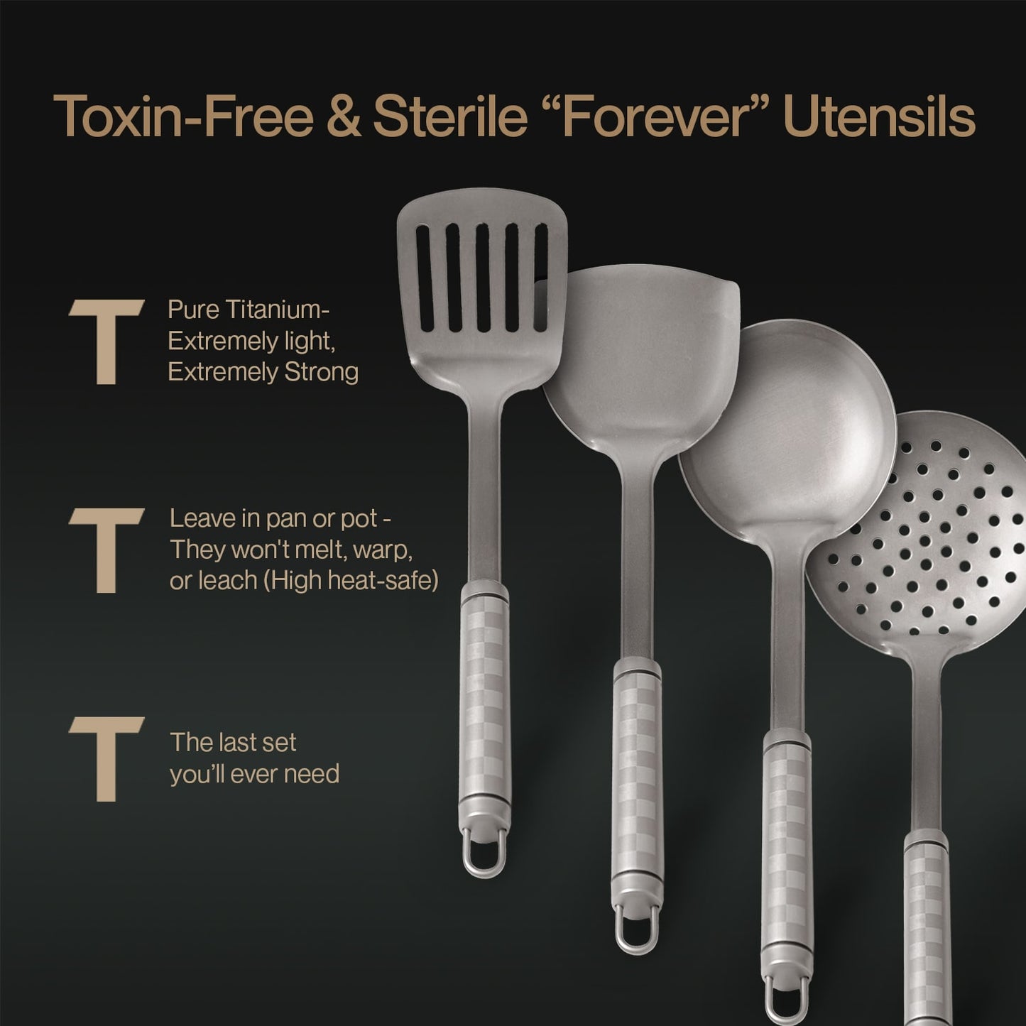 Taima® 100% Pure Titanium Spatula / Utensils